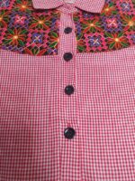 ⁦NEW DELHI dress in red and white squares⁩ – תמונה ⁦3⁩