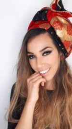 LINOYA scarf red black