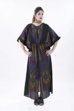 Poncho Print dress