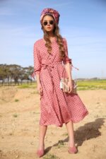 Zora dots pink dots dress