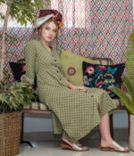 ZORA dots green dress