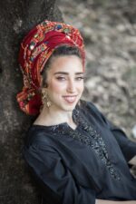 ⁦maroon mirror scarf⁩ – תמונה ⁦2⁩