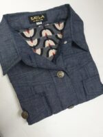 ⁦Buttoned denim jacket⁩ – תמונה ⁦4⁩