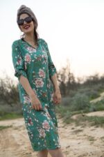 ⁦Maya Mint Flowers Dress⁩ – תמונה ⁦2⁩