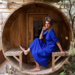 ⁦RONI flower-spotted scarf⁩ – תמונה ⁦4⁩