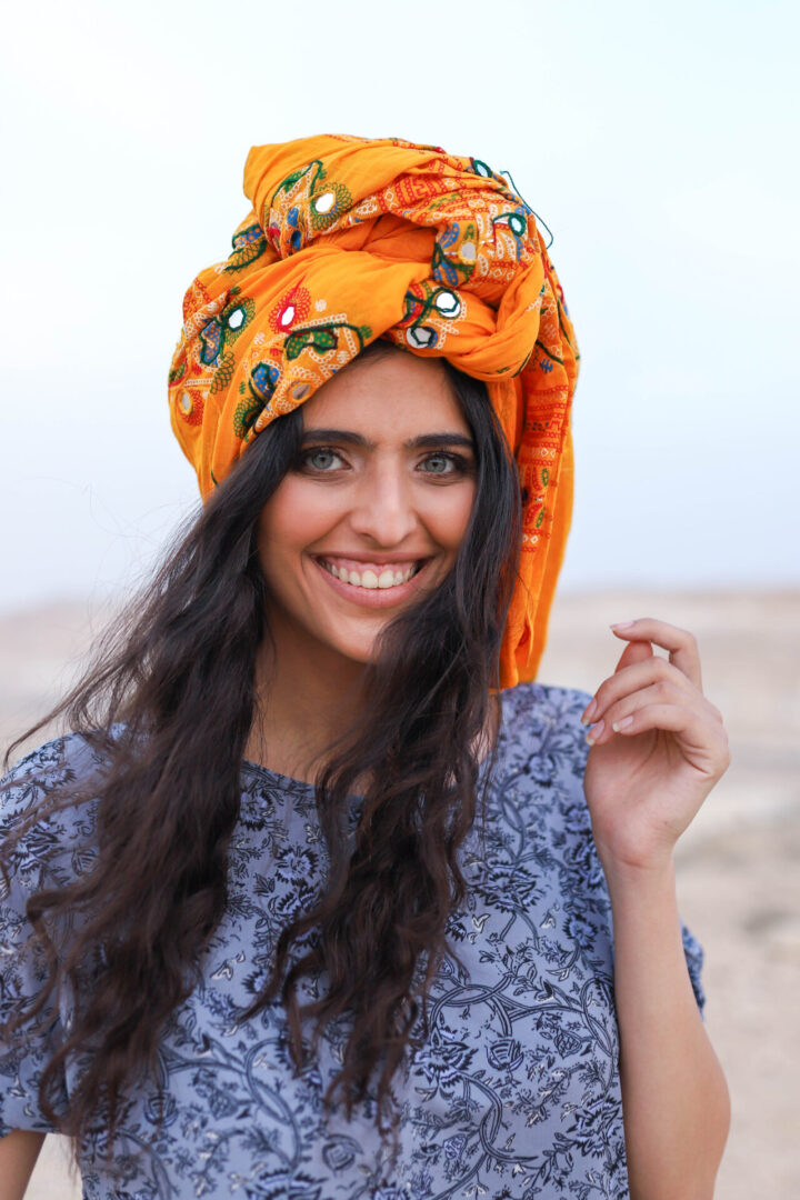 IMG_1580 YLW-ORG mirror scarf – תמונה 1