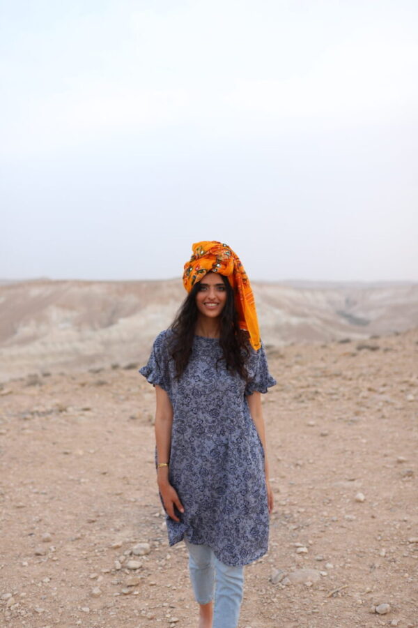 Tunic Oversize Gray Flowers