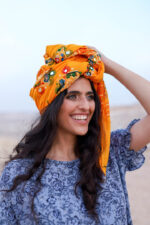 ⁦YLW-ORG mirror scarf⁩ – תמונה ⁦2⁩