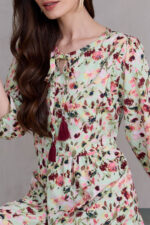 ⁦שמלת SHOHAM פרחים מנטה⁩ – תמונה ⁦5⁩