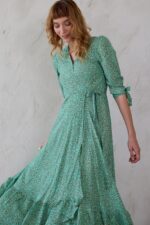 שמלת Bella Mia טורקיז מוזהב