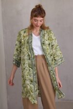 קימונו EMERALD מוזהב