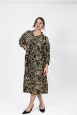 ⁦שמלת NOYA זברה חומים⁩ – תמונה ⁦3⁩