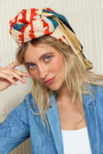 ⁦מטפחת AFRICANA כתום⁩ – תמונה ⁦5⁩