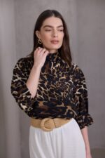 ⁦חולצת Mellisa מנומר⁩ – תמונה ⁦3⁩