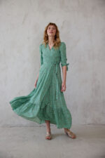 ⁦שמלת Bella Mia טורקיז מוזהב⁩ – תמונה ⁦2⁩