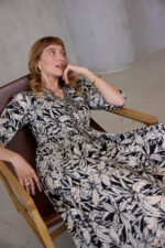 ⁦שמלת הלל פרחים Blc מוזהב⁩ – תמונה ⁦2⁩