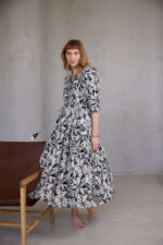 ⁦שמלת הלל פרחים Blc מוזהב⁩ – תמונה ⁦5⁩