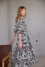 ⁦שמלת הלל פרחים Blc מוזהב⁩ – תמונה ⁦6⁩